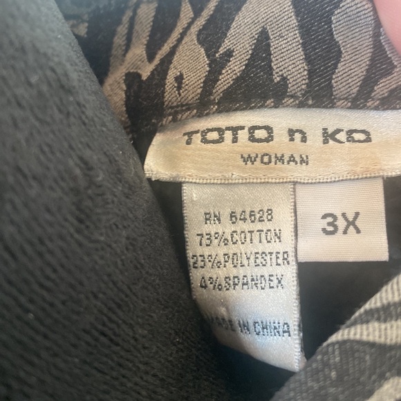 TOTO n KO Leopard and Tiger Animal Print Thick Button Down Shacket - Picture 3 of 4